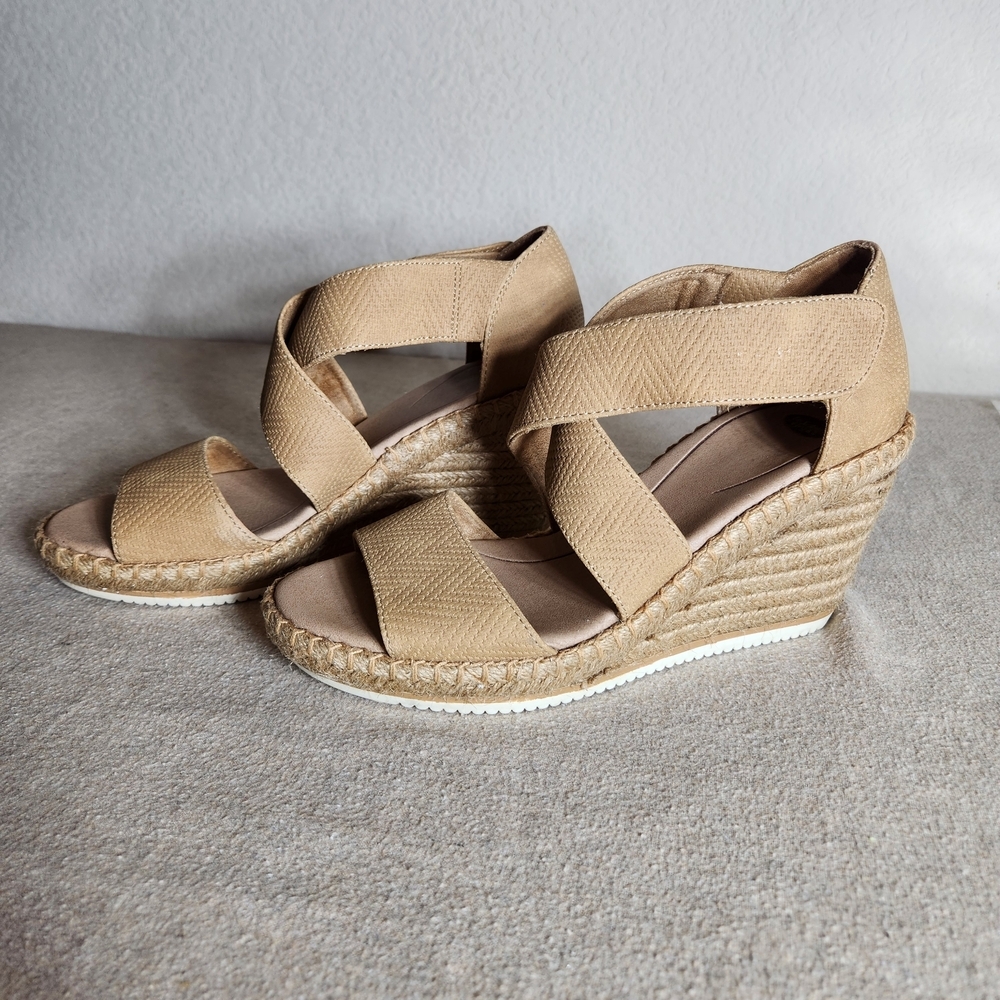 Dr. Scholl's Vacay Womens 8 Tan Espadrille Wedges - Picture 3 of 8